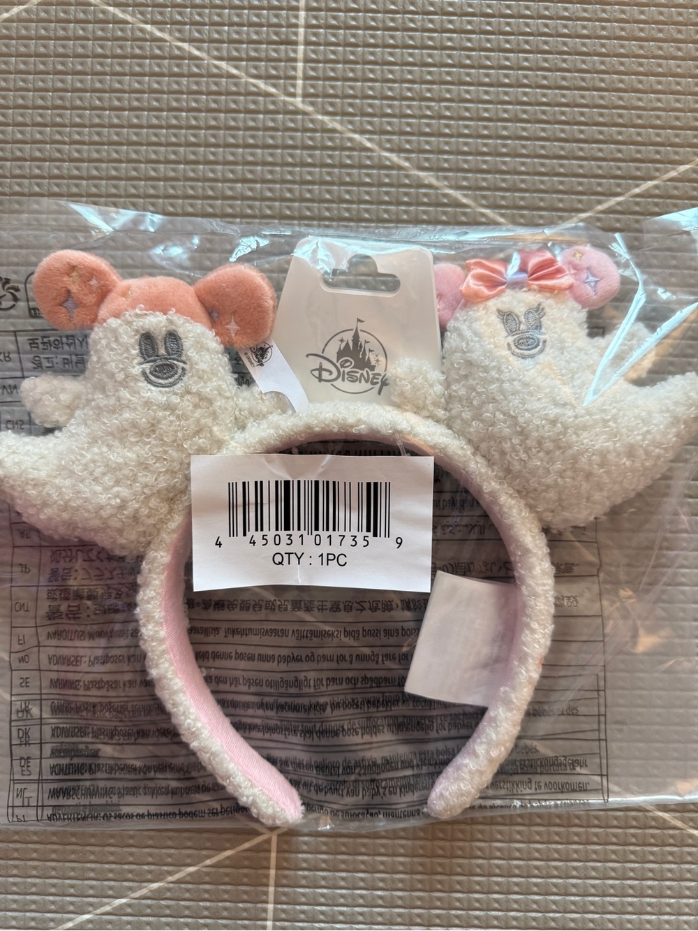 NWT Mickey and Minnie Mouse Cutie Ghost Ears